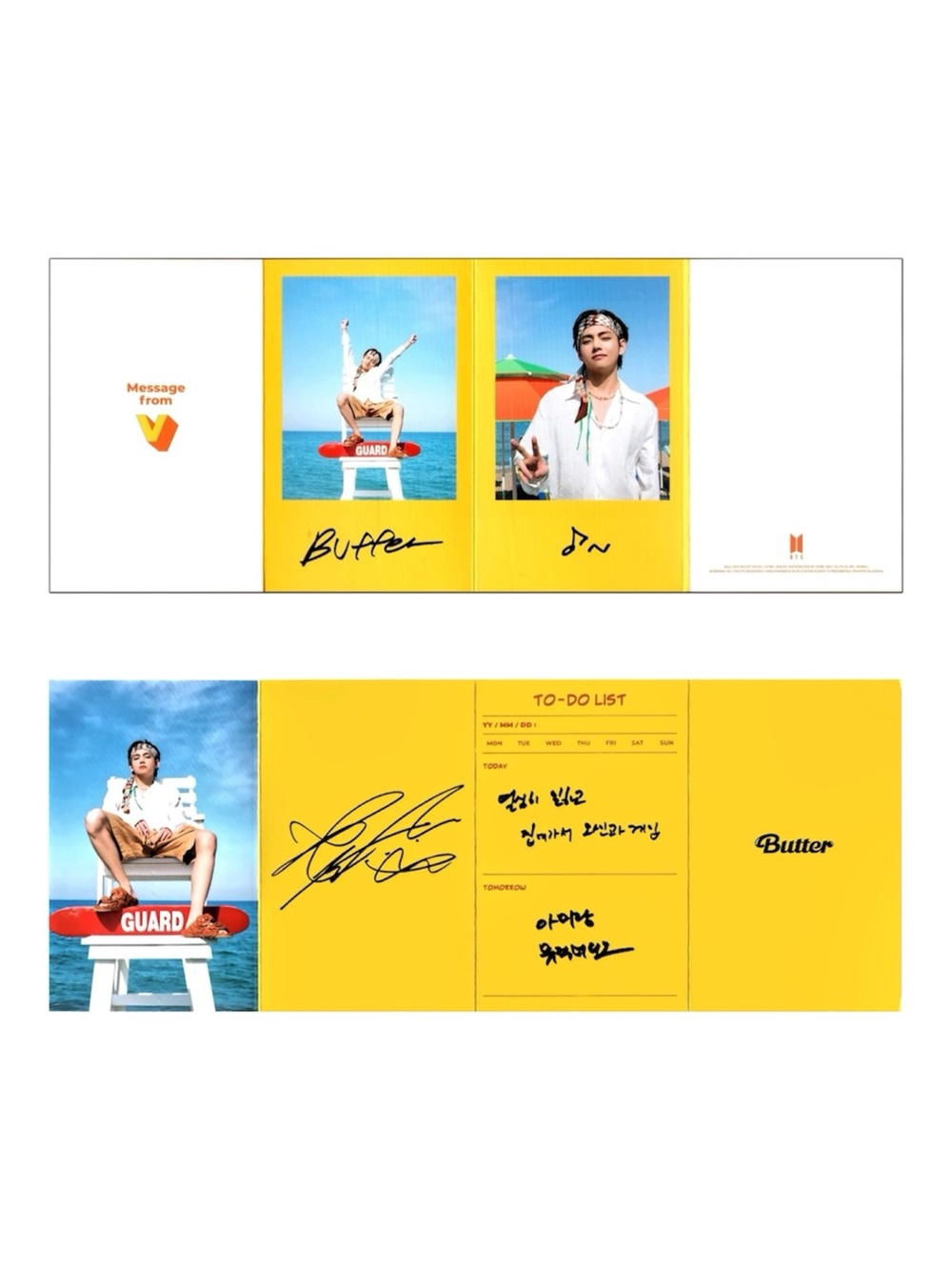 BTS BUTTER V MESSAGE CARD - BRAND NEW
